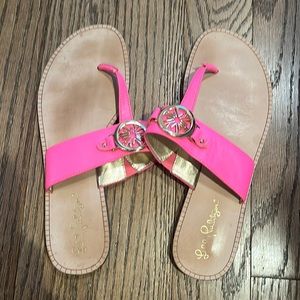 Iilly Pulitzer size 9 good used condition sandals